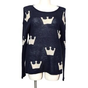 DISNEY PRINCESS COUTURE - Thin knitted tunic sweater, shimmery crown Medium